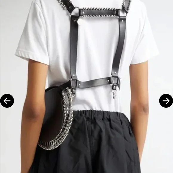 NOIR KEI NINOMIYA 
Faux Leather X Pin Harness - Picture 2 of 8